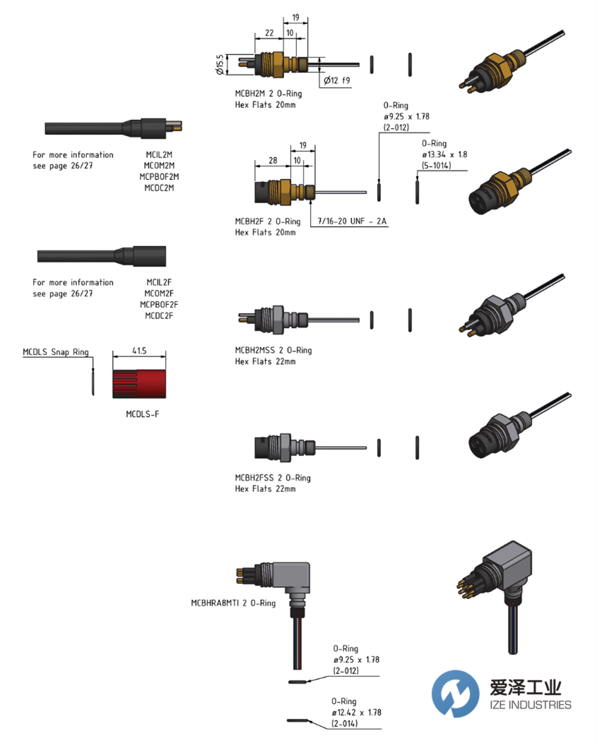 SubConn Micro Circular Double O-ring系列2、3、4、5、6 和 8 芯以及 G2 2、3 和 4 芯 愛(ài)澤工業(yè) izeindustries.png