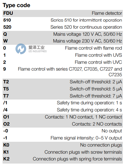 KROM SCHRODER火焰探測器FDU510W1T51O1-0K1 84368013 愛澤工業(yè) ize-industries (2).png