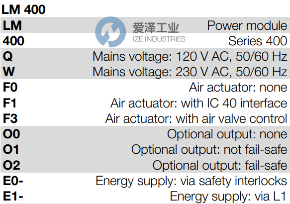 KROM SCHRODER電源模塊LM400WF3O0E1 愛(ài)澤工業(yè) ize-industries (2).png